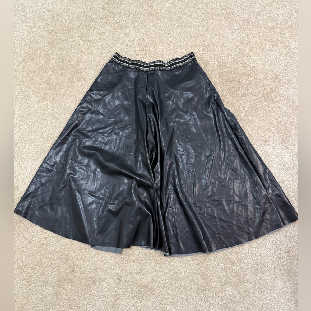 Black Faux Leather Pants